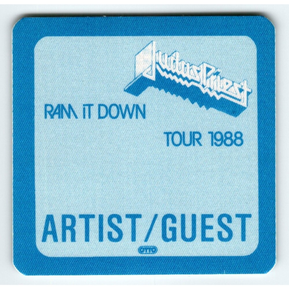Judas Priest Backstage Pass 1988 Heavy Metal Rock Music Vintage Ram It Down